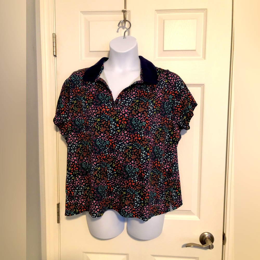 NWOT Land’s End floral polo, size 24/26